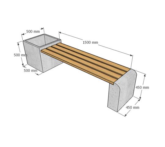 768535 картинка каталога «Производство России». Продукция Скамейка бетонная с вазоном №230, г.Астрахань 2025 Фото 5 Скамейка бетонная с вазоном №230, г.Астрахань 2025