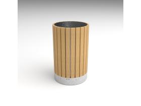 Урна деревянная с бетонным основанием №301