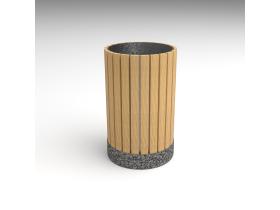 Урна деревянная с бетонным основанием №301