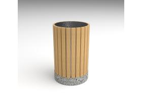 Урна деревянная с бетонным основанием №301