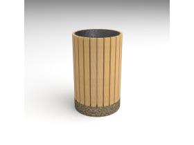 Урна деревянная с бетонным основанием №301