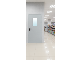 Дверь противопожарная с выпадающим порогом