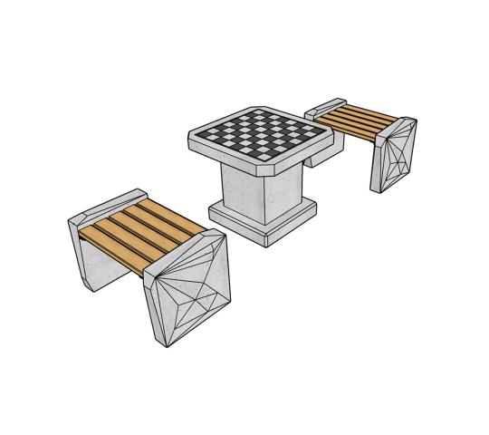 Фото 2 Бетонный шахматный стол №600, г.Астрахань 2025