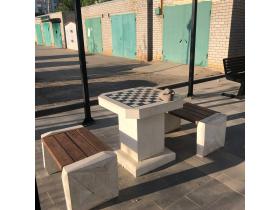 Бетонный шахматный стол №600