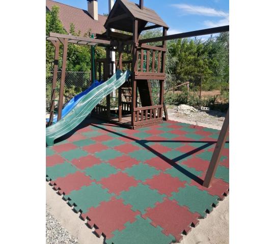 Фото 15 ПАЗЛ плитка из резиновой крошки 500х500х40 мм