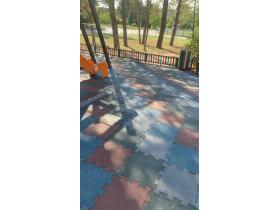 Плитка из резиновой крошки ПАЗЛ 500х500х40 мм