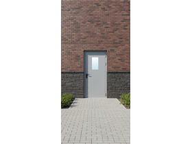 Противопожарная дверь серая