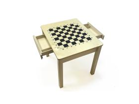 Комплект «Шахматный 2»: стол, шахматы, шашки, часы