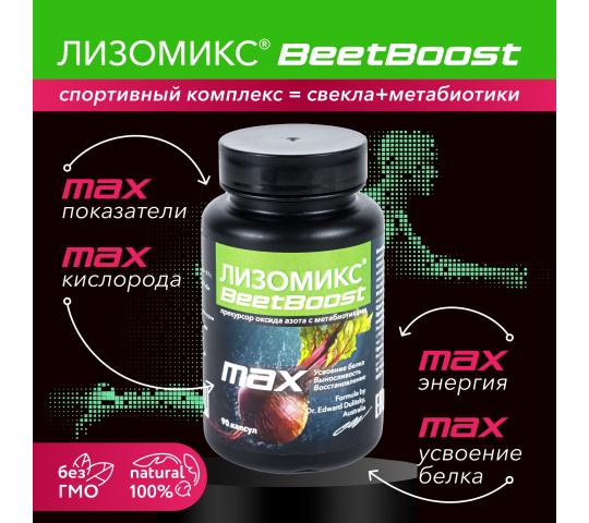 769744 картинка каталога «Производство России». Продукция Натуральный предтрен «Лизомикс BeetBoost», г.Новосибирск 2025