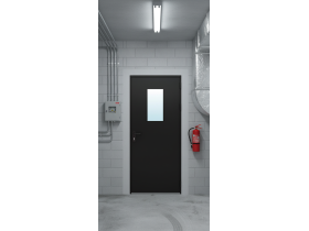 Противопожарная дверь черная