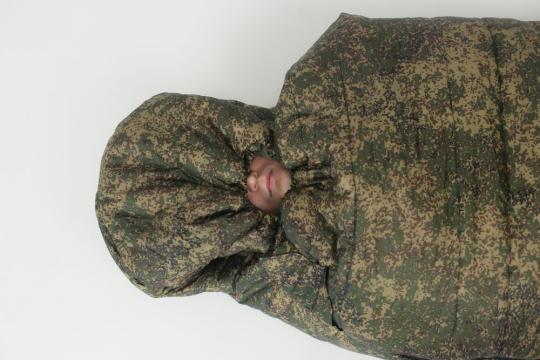 Фото 6 "Смелый Каспер" Мешок спальный, 220х85, зима 600 Зеленый пиксель 2025