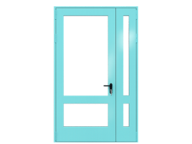 Техническая дверь с максимальным остеклением