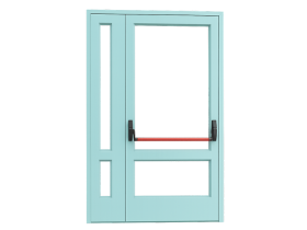 Техническая дверь с максимальным остеклением