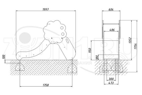 Фото 3 Монтажный чертеж горки «Астра» 2025