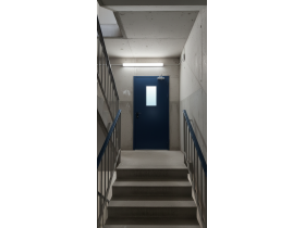 Металлическая противопожарная дверь с доводчиком