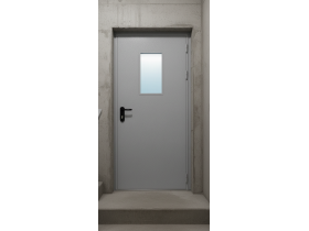 Металлическая противопожарная дверь с доводчиком