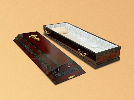 Фото 3 Гроб Лакированный Зауженный 2025