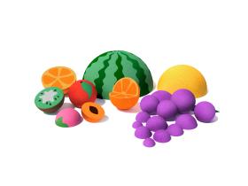 Набор 3д фигур из каучуковой крошки «Фрукты»