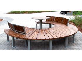 Скамья радиусная со спинкой