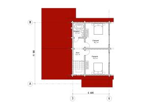 Дом 13,1 х 11,4 м из профилированного бруса 200 х
