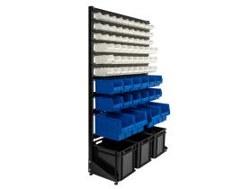 Промышленный стеллаж с лотками для цеха и склада