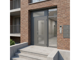 Противопожарная дверь с фрамугой