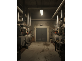 Противопожарная дверь с вентиляционной решеткой