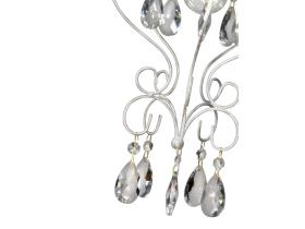 Люстра подвесная на кухню над столом с хрусталем