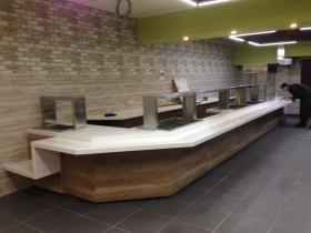 линия раздачи питания для кафе