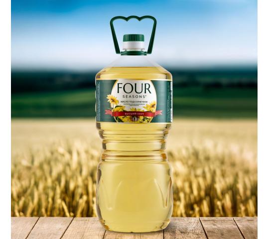 Фото 3 Масло подсолнечное "FOR SEASONS"  рафинированное дезодорированное вымороженное в/с  1,8л.