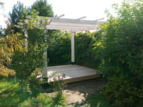 Пергола 3 на 3 м. Пекинская из бруса 140х140 мм.