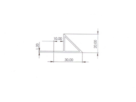 Фаскообразователь пластиковый для опалубки  20х20