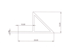 Фаскообразователь пластиковый для опалубки  15х15