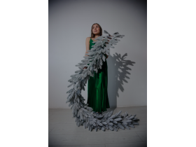 Хвоя литая тайга заснеженная 200 см