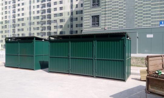 Фото 4 Ограждение с навесом и воротами для мусорных контейнеров 2026