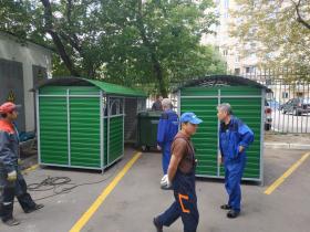 Контейнерная площадка ТБО, откатные ворота