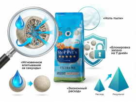 Наполнитель для кошачьего туалета Step Pets 12 л