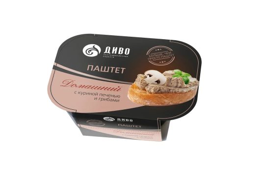 Фото опубликовано: ООО "ДИВО", ИНН 6629025748, divofood.ru © Фото 1 Паштет «Домашний» с куриной печенью и грибами, г.Коломна 2026