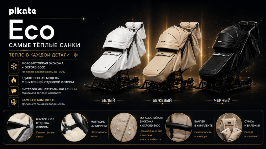 Фото 3 Премиальные санки-коляски «Pikate», г.Пермь 2026