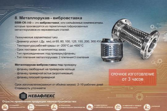 Фото опубликовано: ООО "НЕВАФЛЕКС", ИНН 7802697501, невафлекс.space © Фото 5 металлорукав высокого давления невафлекс