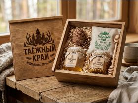 Корпоративные гастрономические наборы в брендированных боксах: кейс «Таёжный Край»