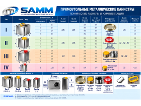 ПРЯМОУГОЛЬНЫХ МЕТАЛЛИЧЕСКИХ КАНИСТР